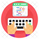 Webinhalte Web Eintippen Copywriting Symbol