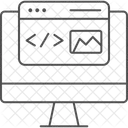 Web Entwicklung Thinline Symbol Symbol