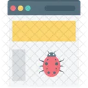 Web Error Ladybird Bug Icon
