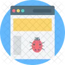 Web Error Ladybird Bug Icon