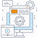 Web Dashboard SEO Seitengeschwindigkeitstest Symbol