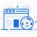 Webgeschwindigkeit Web Dashboard Web Messgerat Symbol