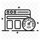 Webgeschwindigkeit Web Dashboard Web Messgerat Symbol