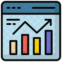 Relatorio Crescimento Grafico Ícone