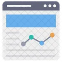 Webdiagramm Online Liniendiagramm Webstatistiken Symbol