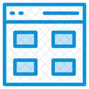 Web Grid Window Layout Wireframe Icon