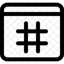 Web Hashtag Browser Hashtag Online Hashtag Icon