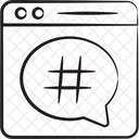 Web Hashtag Hashtag Online Hashtag Icon