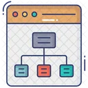 Webhierarchie Webarchitektur Online Diagramm Symbol