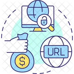 Web hosting and domain  Icon