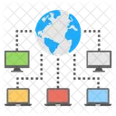 Global Connection Networking Icon