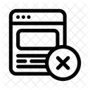 Web Banned Ads Stop Icon