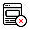 Web Banned Ads Stop Icon