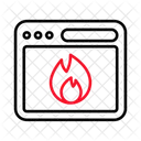 Web Burning Flame Icon