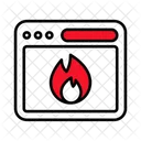 Web Burning Flame Icon