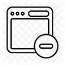 Web Delete Browser Icon