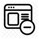 Web Delete Web Browser Icon