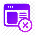 Web Reject Discard Icon