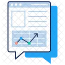 Web Infografik Diagrammanalyse Finanzielle Leistung Symbol