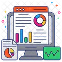 Online Data Analytics Web Infographic Web Statistics Icon