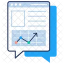 Web Infographic Graph Analysis Financial Performance Icon