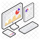 Web Infographics Data Representation Website Analytics Icon