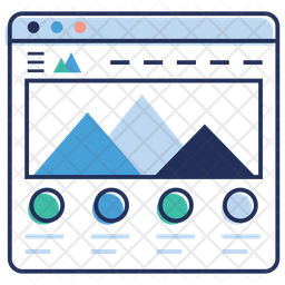 Web Interface Icon - Download in Colored Outline Style