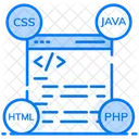 Web Language Web Coding Web Config Icon