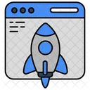 Web Launch Startup Commencement Icon