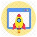 Web Launch Startup Commencement Icon