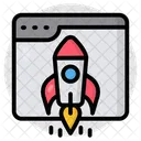 Web Launch Startup Commencement Icon