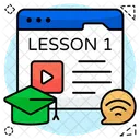 Web Lesson Website Lesson Webpage Lesson Icon