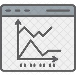 웹 라인 차트  아이콘