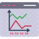 Web Line Chart Chart Browser Line Chart Icon