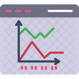 Web Line Chart  Icon