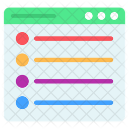 Web List Icon - Download in Flat Style