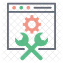 Webpage Setting Web Repairing Web Maintenance Icon