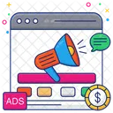 Web Marketing Digital Marketing Web Announcement 아이콘