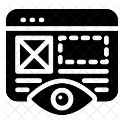 Web Monitoring Icon - Download in Glyph Style