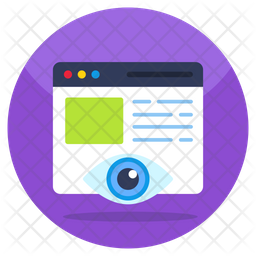 Web Monitoring Icon - Download in Rounded Style