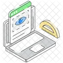 Web Monitoring Vision Laptop Icon