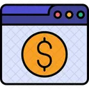 Web Online Payment Browser Dollar Icon