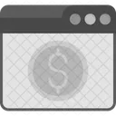 Web Online Payment Browser Dollar Icon