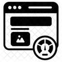 Weboptimierung Webgeschwindigkeit Web Dashboard Symbol