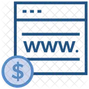 Web Page Dollar Internet Icon