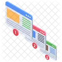 ウェブページの評価、ウェブページの視覚化、ウェブページの分析 アイコン