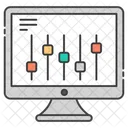 Webparameter Webequalizer Webanpassung Symbol