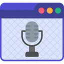 Web Podcast Audio Microphone Icon