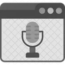 Podcast Web Audio Microfone Ícone
