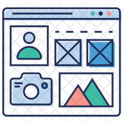 Web Profile Icon - Download in Colored Outline Style